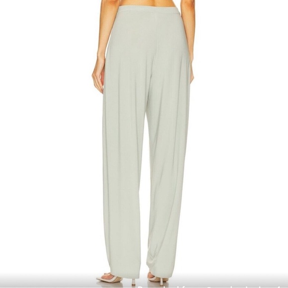 NORMA KAMALI Revolve Sage Green Pleated Dress Pants Trousers S - Picture 2 of 11